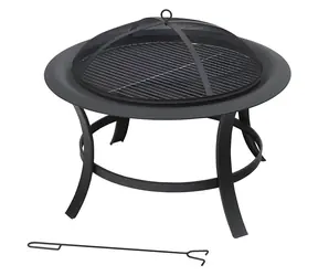 Feuerstelle Cattara TAAL mit Grillrost und Deckel / Rost  60 cm / 74 x 60 cm / Ganzmetallkonstruktion