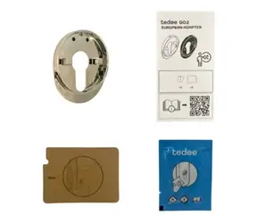 Tedee Adapter für europäische Türen, silber / Adapter / für Tedee GO2 Smart Lock