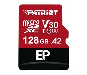 Patriot EP A2 128 GB / microSDXC-Speicherkarte / UHS-I U3 / V30 / A2 / Klasse 10 / 90/80 MB/s