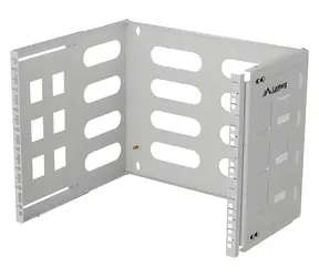 Lanberg Klappbare Wandhalterung 19" 8HE grau / Wandmontage / 19" / 8HE / Tiefe 240-400 mm / Tragfähigkeit 12 kg