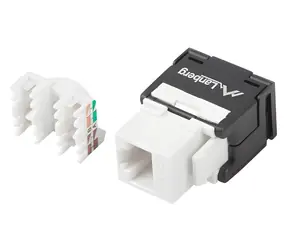 Lanberg Keystone-Modul RJ45 CAT.6A UTP 180° / Keystone-Modul / Werkzeuglos / LSA / 568A/B