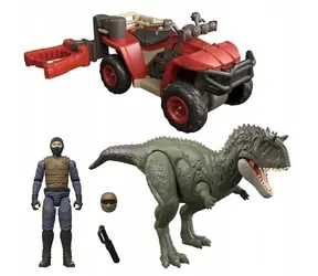Mattel Figur Jurassic World JKG91 Dinosaurier und Geländewagen / ab 4 Jahren