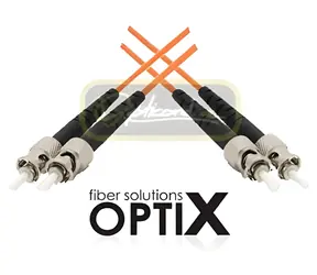 OPTIX ST-ST / Optisches Patchkabel / Multimode 50/125 OM2 / Duplex / Orange / 3 m