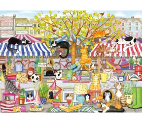 GIBSONS Puzzle Cat Street Market / 1000 Teile