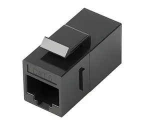 Lanberg Keystone-Stecker RJ45 CAT6 UTP schwarz / Stecker / ungeschirmt / 8P8C / Durchgangsverbinder