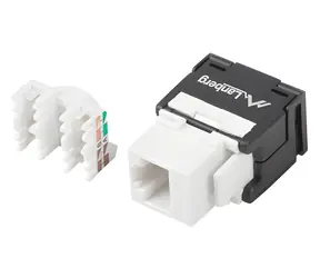 Lanberg Keystone-Modul RJ45-LSA schwarz / Keystone-Modul / CAT.5E UTP / werkzeuglos, 180° / Pinbelegung 568A/B