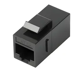 Lanberg Keystone-Stecker RJ45 CAT5e UTP schwarz / Stecker / ungeschirmt / 8P8C / Durchgangsverbinder