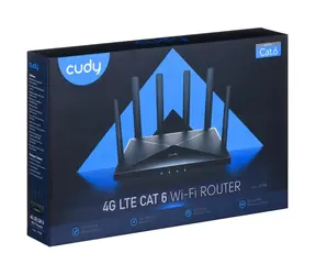 Cudy LT700 / 4G LTE Cat6 Router / 4X Gigabit LAN / 2,4 GHz 300 Mbit/s / 5 GHz 867 Mbit/s / Dual-SIM