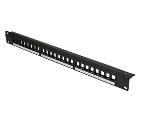 Extralink Patchpanel, 24 Port UTP / Patchpanel / 19" / 1 HE / schwarz