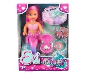 Simba Evi Love Meerjungfrau Perle / Puppe / 12 cm / rosa Haare