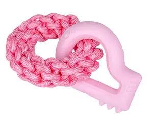 Huhubamboo Schwimmendes Seilspielzeug TPR Pink / Hundespielzeug