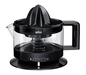 Braun Tribute CJ3000 schwarz / Zitruspresse / 20 W / 400 ml / beidseitige Rotation / 5 Fruchtfleischstufen