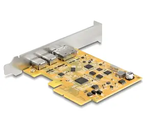 DeLock Erweiterungskarte USB-C / PCIe x4 / 2x USB-C 10 Gbit/s / DisplayPort Alt-Modus / Low Profile