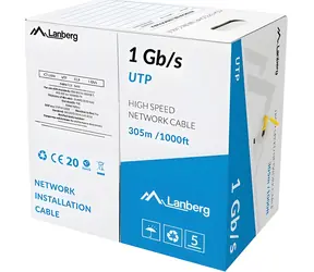 Lanberg UTP-Kabel, gelb / CCA / 305 m / 1 Gbit/s