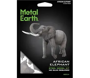 Metal Earth 3D-Puzzle Afrikanischer Elefant / Stahlmodell / 12,5 x 6,6 x 9,4 cm