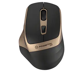 Powerton LIFE FLIXO schwarz-gold / Kabellose Maus / optisch / 1600 DPI / 6 Tasten / 2,4 GHz