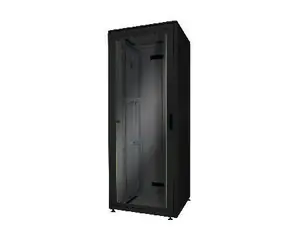 Digitus Unique 42U schwarz / Rack-Schrank / 800x800 mm / Glastür / Tragfähigkeit 800 kg / IP20