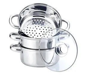 Maestro MR-2900-18 / Dampfgarer-Set / 18 cm / 4-teilig / Glas, Edelstahl