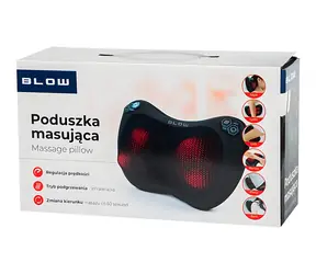 Shiatsu-Massagekissen zum Blow , schwarz/grau / Massagekissen für Nacken und Nacken / 32 Intensitätsstufen / USB-Ladefunktion