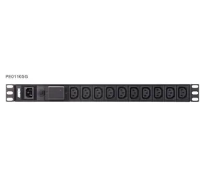 Aten PE0110S schwarz / PDU / 1 HE / 10x C13 / C14 Eingang / 100-240 V / 10 A