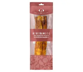 Huhubamboo Rinderkollagenfilet L 2 Stück / Hundeleckerli / Kauartikel