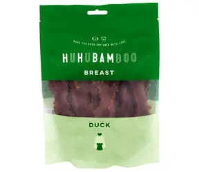 HUHUBAMBOO Entenbrust-Leckerli / Für Hunde / 250 g