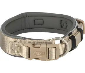 TRIXIE Collar Premium extra weit sand/graphit / XS-S / 27-35 cm / 25 mm