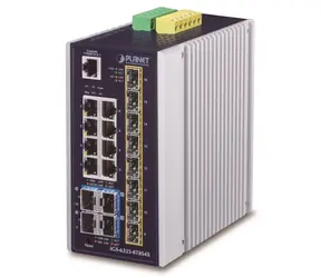 Planet IGS-6325-8T8S4X / Industrie-Switch / 8x Gigabit RJ-45 / 8x 2,5G SFP / 4X 10G SFP+ / L3 / IP30