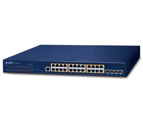 Planet SGS-6310-24P4X / Switch / L3 / 24x Gigabit PoE 802.3at / 4X 10G SFP+ / 370W / VSF/Cluster