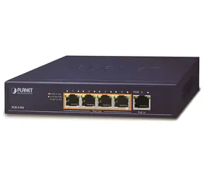 Planet PoE-Extender 1x PoE-Eingang, 4X PoE-Ausgang / PoE-Extender / 65 W / IEEE 802.3bt/at/ AF / Gigabit