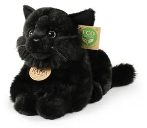 Rappa Plüschkatze schwarz 22 cm / UMWELTFREUNDLICH / ab 0 Monaten