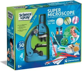 Clementoni Science&Play Supermikroskop / Wissenschaftsset / Vergrößerung bis zu 1200×