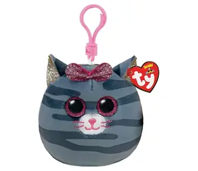 Ty Squishy Kiki Plüschkatze, grau / 8,5 cm