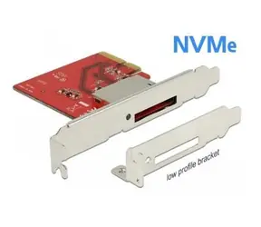 DeLock PCI Express CFexpress-Karte / Controller / 1x ext. CFexpress-Steckplatz / NVMe x4 / PCIe 3.0 / Low Profile