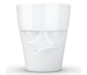 FIFTYEIGHT Becher Grummelig weiß / Becher / 350 ml / Porzellan