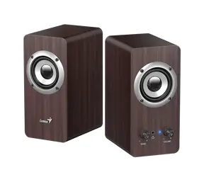 Genius SP-HF400, dunkles Holz / Lautsprecher 2.0 / 10 W / 3,5-mm-Klinkenbuchse