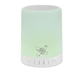 Manhattan Sound Science LED-Lautsprecher (weiß) / Bluetooth / 3 W / LED-Hintergrundbeleuchtung / microSD-Kartensteckplatz / 5 Stunden Akkulaufzeit