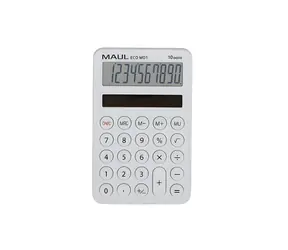 Maul ECO MD 1 weiß / Taschenrechner / zehnstellig / solarbetrieben