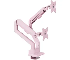 Arozzi ALZARE Neo Duo pink / Tischhalterung für 2 Monitore / 17-32" / VESA 75x75-100x100 / Tragkraft 2x 9 kg