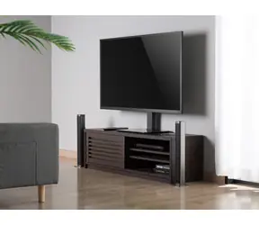 Equip für Fernseher/Monitore (37-70 Zoll), schwarz / Standfuß / VESA 600x400 / Tragkraft 40 kg / höhenverstellbar