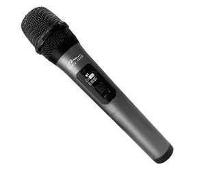 MED MIC HERO MT398 schwarz, grau / Karaoke-Mikrofon / kabellos / Reichweite 20 m