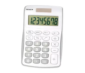 Genie 120 S grau / Taschenrechner / Taschenformat / 8-stellig / solar- und batteriebetrieben