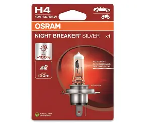 OSRAM H4 STANDARD 12V 60&55W (64193NBS-1BL) / Autolampe / P43T / 1 Stück