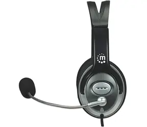 Manhattan Stereo Classic, schwarz / Headset / Mikrofon / 3,5-mm-Klinkenstecker / 32 Ohm / 2,5 m Kabel