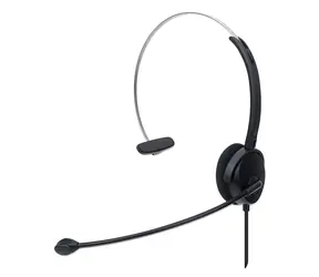 Manhattan Mono USB-Headset, On-Ear, schwarz / Headset / Mono / USB-A / Kabel 1,5 m