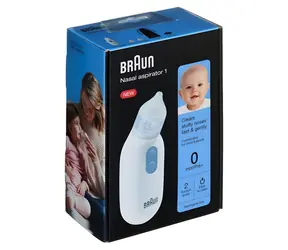 Braun BNA 100 weiß / Nasensauger / für Kinder / 2 Aufsätze / batteriebetrieben