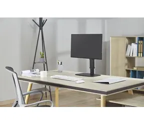 Equip für den Schreibtisch, schwarz / Tischhalterung für Monitore / 17"-32" / Tragkraft 8 kg / VESA 100x100 mm