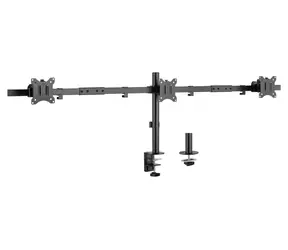 Equip für 3 Monitore, schwarz / Halterung für 3 Monitore / 17-32 Zoll / VESA 75/100 / 7 kg/Monitor