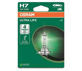 OSRAM H7 ULTRA LIFE 12V 55W / Autolampe / PX26d / 1 Stück