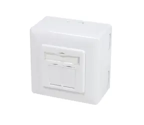 LogiLink Netzwerkdose CAT6 2x RJ45 weiß / Netzwerkdose / geschirmt / PoE++ / Unterputzmontage